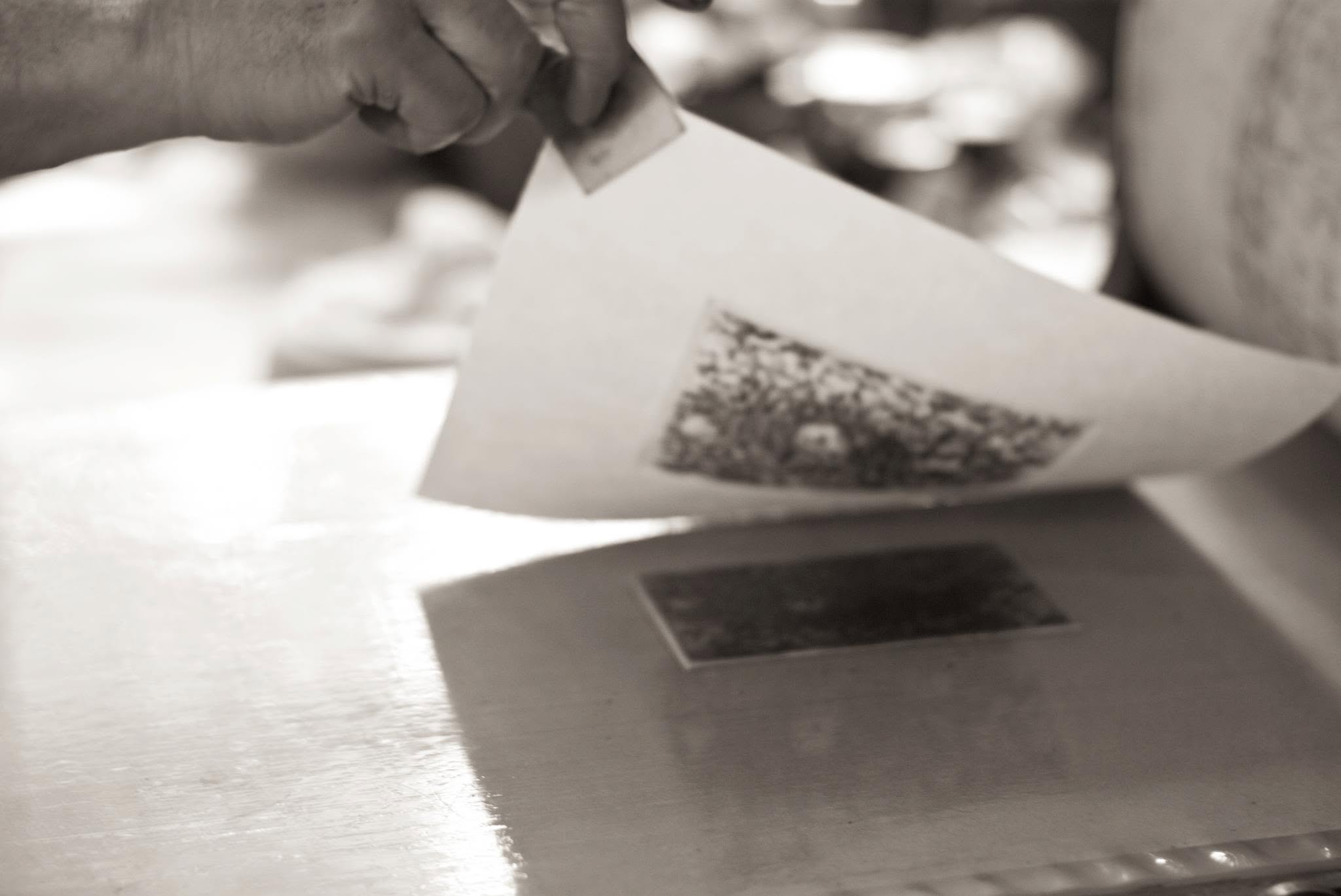 Engraving and etching work